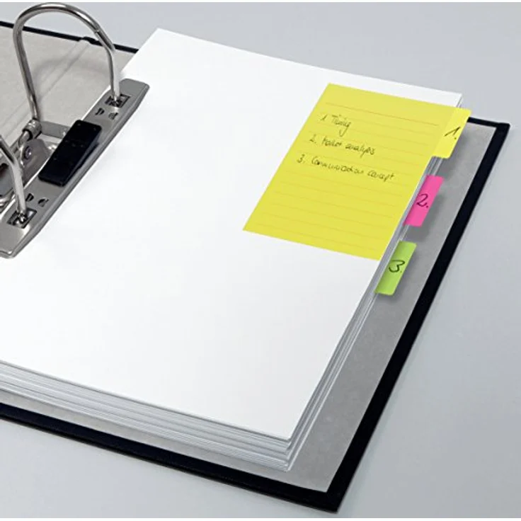 Sigel TAB MARKER NOTES, Haftnotizen Standard, farbsortiert, 42 Blatt aus recycelbarem Papier, wiederverwendbar – Bild 7