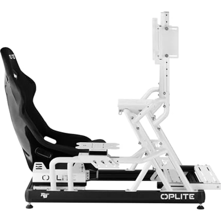 OPLITE R8 Single Monitor Mount Weiß, robuste Monitorhalterung mit 6-stufiger Höhenverstellung für R8 Fury, max. 55 Zoll Bildschirmgröße, VESA-kompatibel – Bild 4
