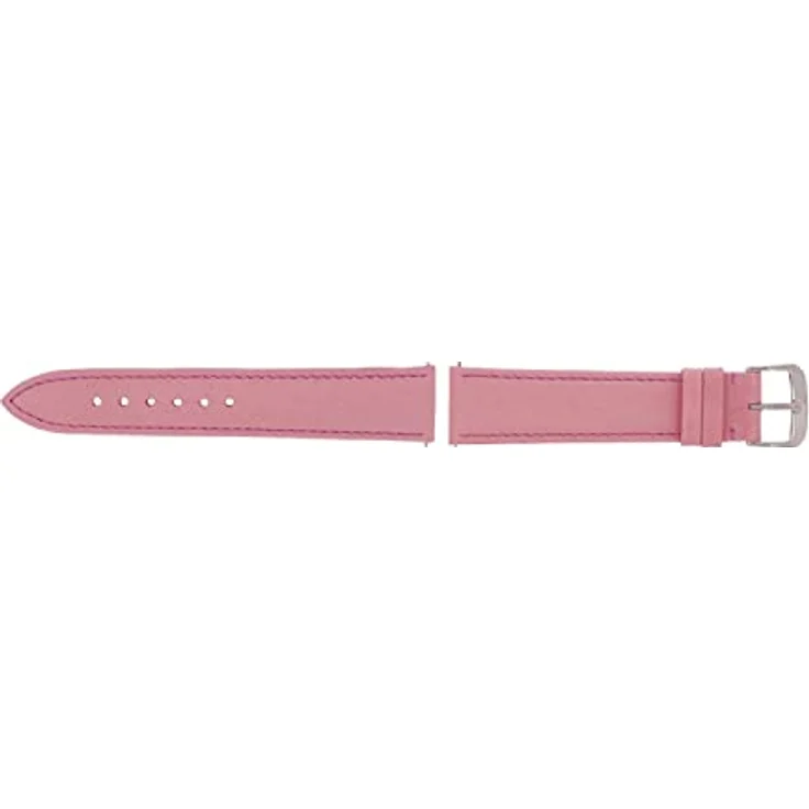 SELVA Uhrenarmband, Leder, 24 mm, rosa mit silberner Schließe, Wechselarmband für Smartwatch, Made in Germany – Bild 2