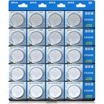 GutAlkaLi 20 Stück CR2450 Knopfzelle – CR2450 3V Batterie – Zuverlässige Energie für Verschiedene Geräte