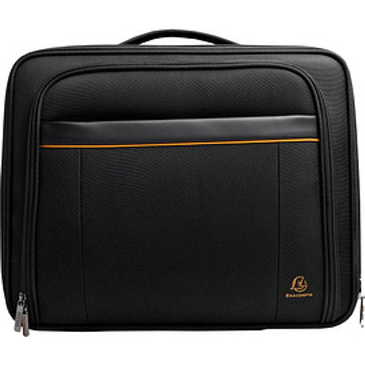 Exacompta Laptop-Trolley Eco Exactive, Kunstfaser schwarz, geeignet für Laptops bis 39,6 cm (15,6 Zoll), 44,0 x 20,0 x 37,0 cm, 17,0 l Volumen