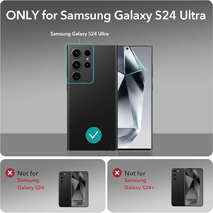 ESR Samsung Galaxy S24 Ultra Hülle, magnetisch und MagSafe kompatibel, Militärschutz, klar und vergilbungsbeständig – Bild 3