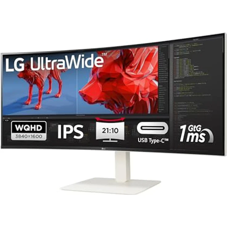 LG 38WR85QC-W 96.5cm (38") IPS UltraWide QHD Curved Monitor 24:10 HDMI/DP/USB-C – Bild 2