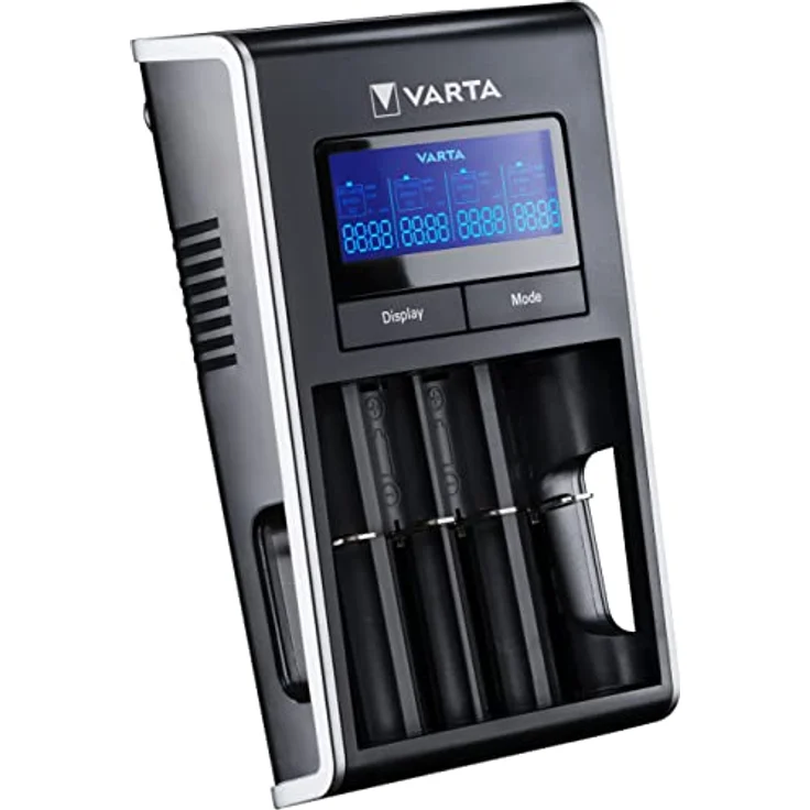 Varta LCD Dual Tech Ladegerät (geeignet für Ni-MH AA-AAA, Li-Ion 18650, 18490, 18350, 17670, 17500, RCR123A - 17335 - 16340, 14500, 10440, per USB ladbare Geräte, Einzelschachtladung) – Bild 4