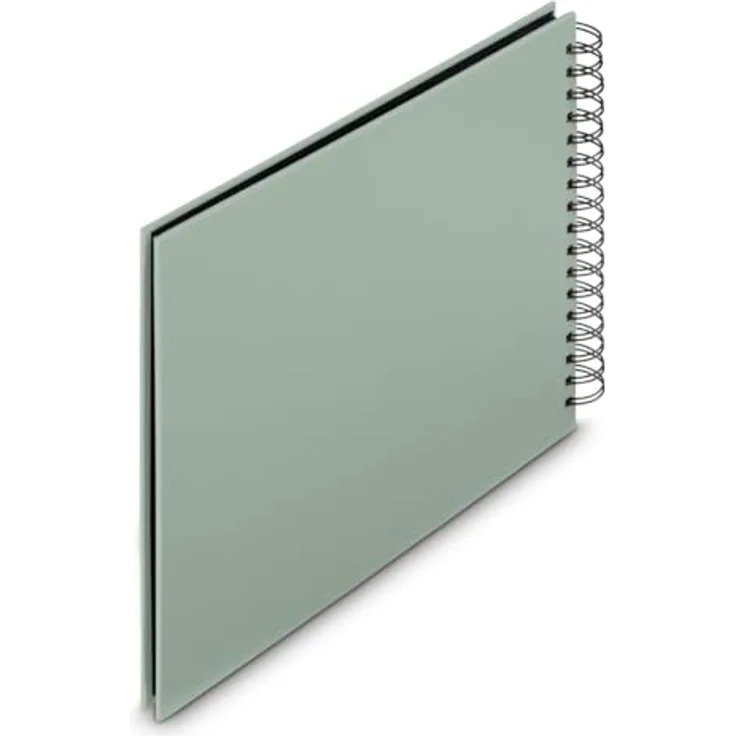 Hama Spiral-Album "Fine Art", 28x24 cm, 50 schwarze Seiten, Salbei, FSC-zertifiziert mit Einstecktasche im Cover – Bild 3