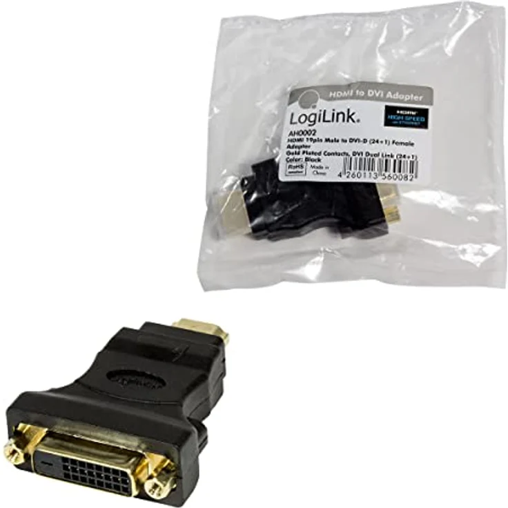 LogiLink DVI-D Adapter Digital (DVI Dual Link Belegung 24+1) zu HDMI, unterstützt alle HDTV und HD ready Standards – Bild 5