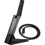 MSI AX1800 WiFi 6 Dual-Band USB Adapter - WLAN bis zu 1800 Mbit/s (5GHz, 2.4GHz Wireless), USB 3.2 Gen 1 Typ-A, MU-MIMO, einstellbare Antenne, Beamforming, WPA3 - Kabelgebundene Halterung inbegriffen