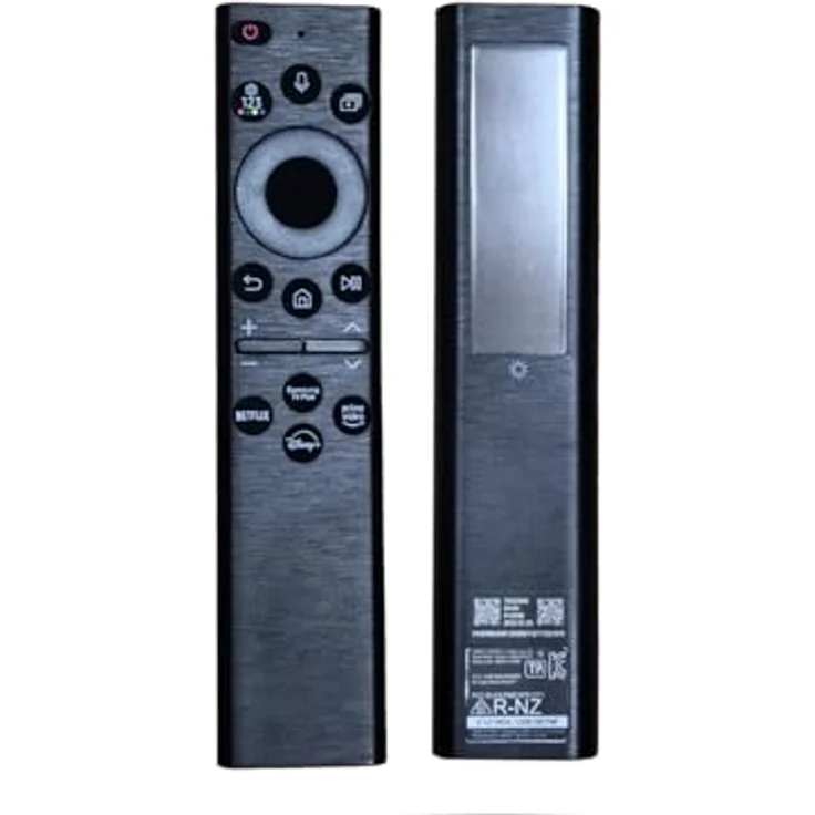 azurano Fernbedienung für Samsung BN59-01385B, BN5901385B, TM2280E - USB C/Solar/Sprach Fernbedienung - Kompatibel mit GQ43QN90 GQ43QN92 GQ43QN93 GQ43QN94 GQ55S95 GQ65S95 - Schwarz – Bild 1