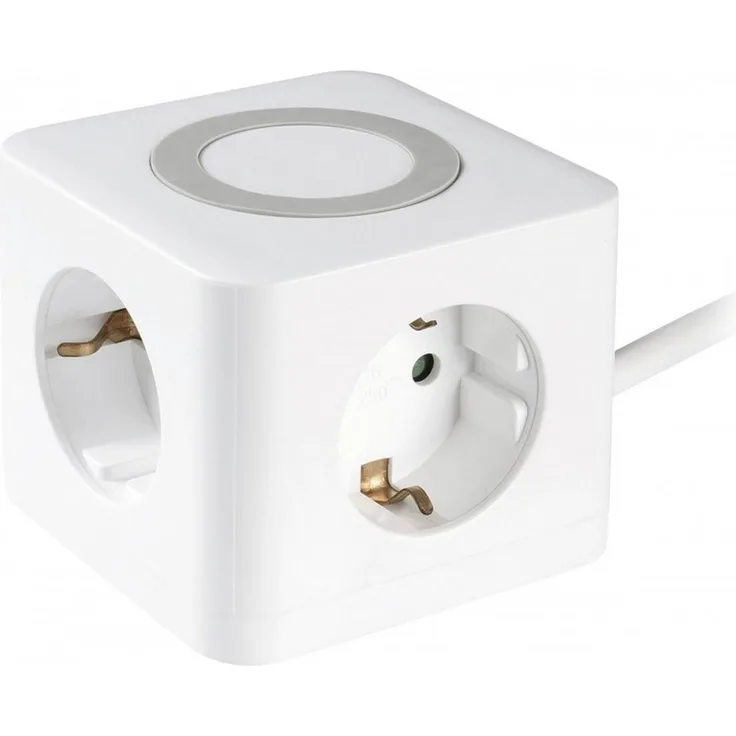 Vivanco PC 3W3USB Weiss Steckdosenwürfel mit USB. Mehrfachsteckdose, Wasserfest und stoßfest