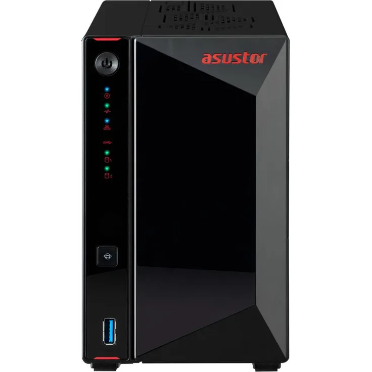 Asustor AS5402T NAS & Speicherserver, Intel® Celeron® N5105, 4 GB DDR4, 2.5GbE, 4x M.2 NVMe-Steckplätze, Schwarz