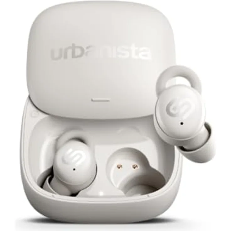 Urbanista Porto, True Wireless In-Ear-Kopfhörer mit Noise-Cancelling und 27 Stunden Akkulaufzeit, Weiss