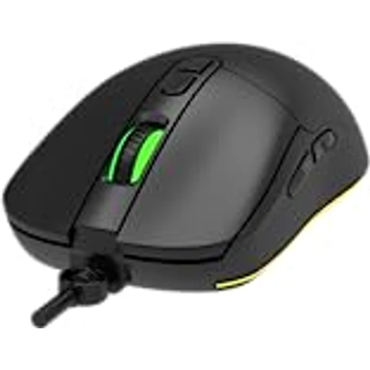 SPEEDLINK TAUROX Gaming Mouse – Gaming Maus mit Kabel, mehrfarbige LED-Beleuchtung, USB-Anschluss, 5 Tasten PC-Maus kabelgebunden, Zwei DPI-Schalter bis 7.200 DPI, ummanteltes Kabel, schwarz – Bild 4