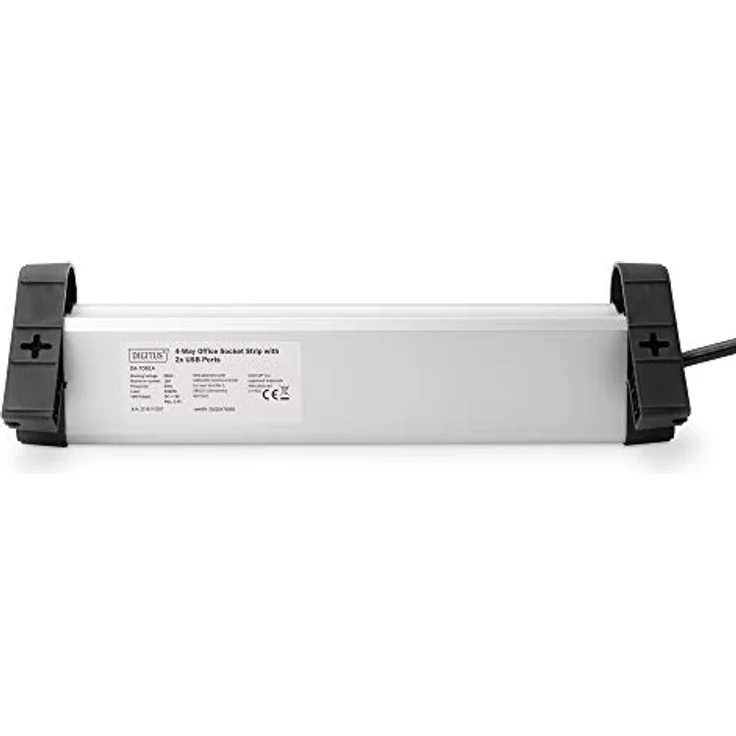 DIGITUS Steckdosenleiste mit USB - 2 Lade-Ports - 4 Steck-Dosen - Schalter - Schreib-Tisch & Wand-Montage – Bild 6