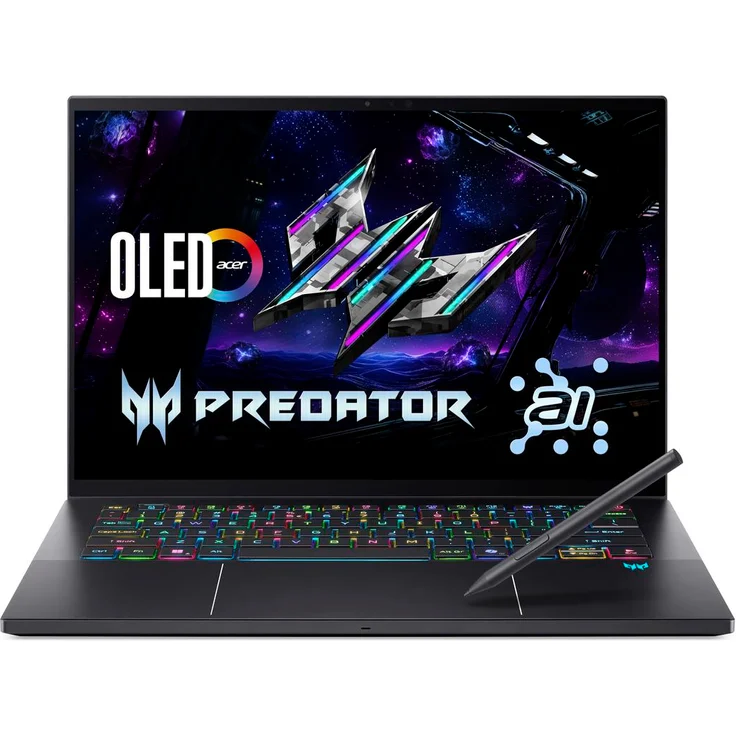 Acer Predator Triton 14 AI (PT14-52T-90CB), Gaming/Copilot+ PC, 14,5" WQ2.8K Touchscreen OLED, 120Hz, Intel Ultra 9-288V, 32GB RAM, 2TB SSD, GeForce RTX, schwarz