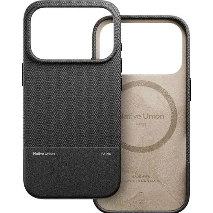 Native Union (Re)Classic Case für iPhone 17 Pro, nachhaltige Handytasche aus tierfreier Lederalternative mit MagSafe-Kompatibilität, Schwarz
