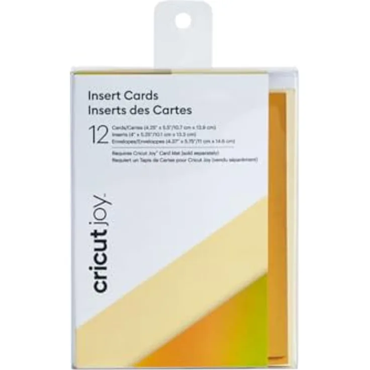 Cricut Gold Holographic Kartenset, Einsteckkarten im A2-Format, creme mit Gold-Effekt, für Cricut Joy