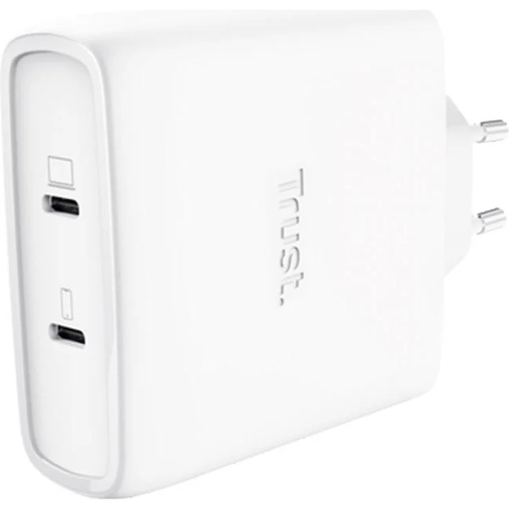 Trust Maxo USB-C GaN-Ladegerät 100 W, 2 Anschlüsse mit Power Delivery 3.0, kompaktes Design