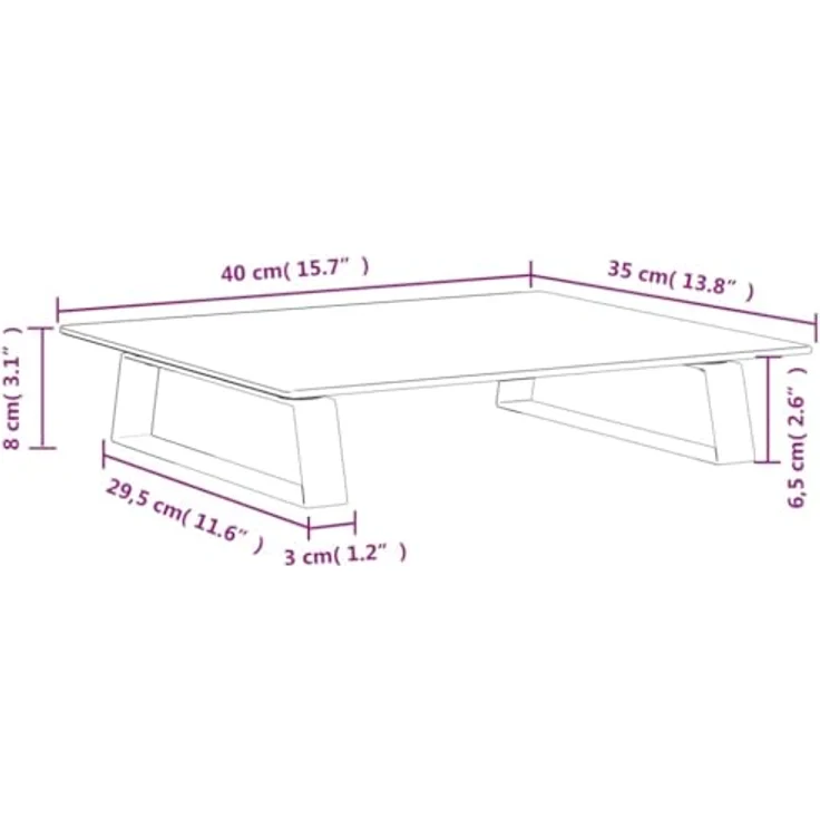 vidaXL Monitorständer, Monitorerhöhung mit Stauraum, Ständer Halterung für Monitor Laptop Drucker, Schreibtischaufsatz Bildschirmerhöhung, Weiß 40x35x8cm Hartglas Metall – Bild 4