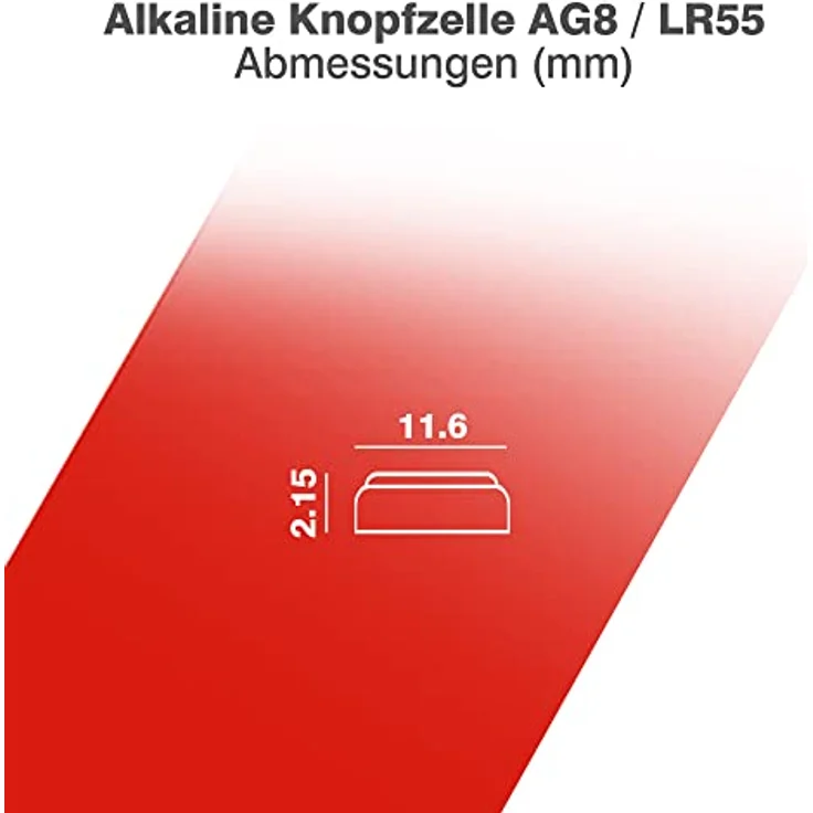 Camelion 12051008 Alkaline Knopfzellen ohne Quecksilber AG8-LR55-LR1121-391-1,5 Volt, 10er-Pack – Bild 5