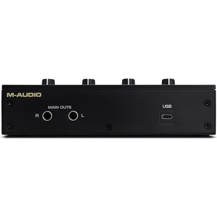 M-Audio M-Track Duo HD Producer Pack, 2-Kanal USB Audio Interface mit M100 Kondensatormikrofon und HDH41 Studio Monitoring Kopfhörern für Aufnahmen, 24-Bit/192kHz, schwarz – Bild 15