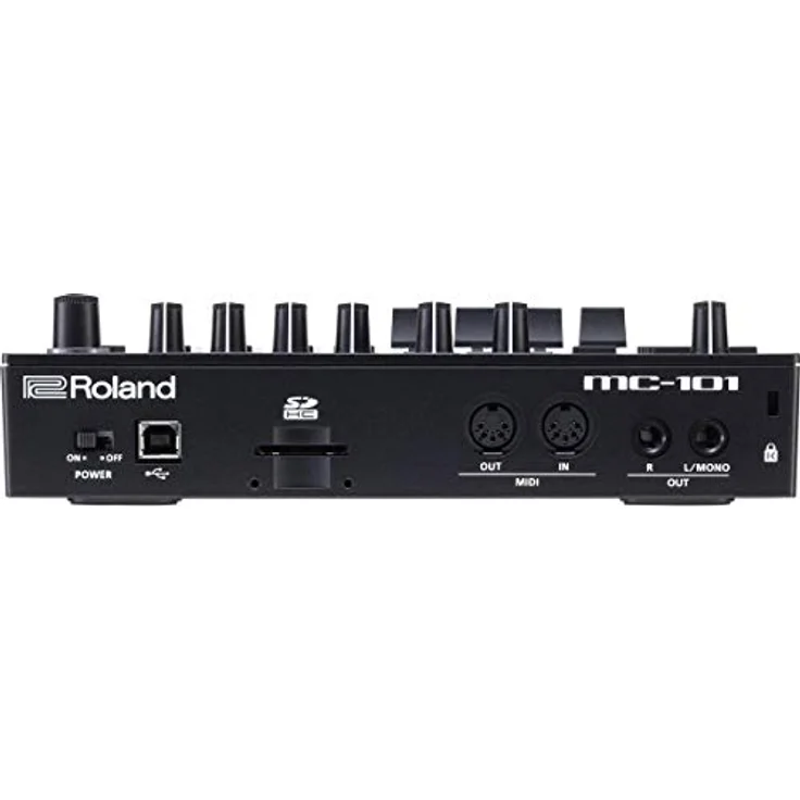 Roland MC-101, kompakte Groovebox mit 4-Spur-Sequencer, integrierten Sounds, importierbaren Loops, betrieb mit AA-Batterien, Schwarz – Bild 7
