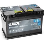 Exide EA722 Premium Carbon Boost 72Ah 720A, wartungsfreie Autobatterie mit hohem Kaltstartstrom
