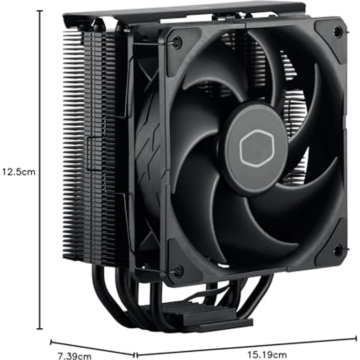 Cooler Master Hyper 212 Black Edition, CPU Kühler mit verbesserter Kühlleistung und CryoFuze Wärmeleitpaste, Schwarz – Bild 13