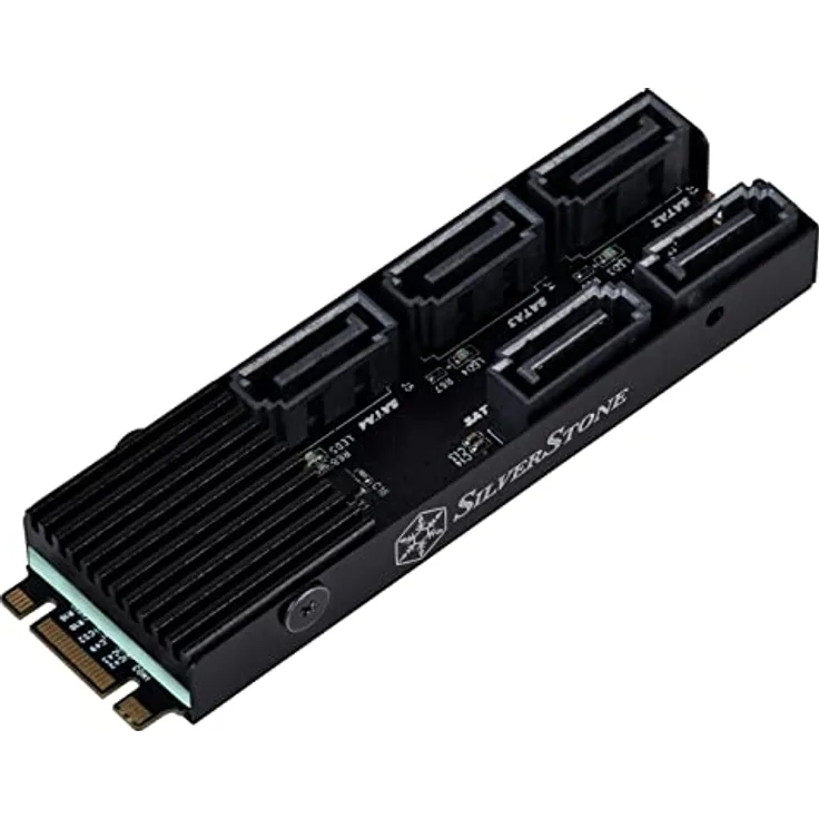 SilverStone Technology SST-ECS07-5-Port-SATA-Gen3-6Gb/s-Non-RAID-M.2-PCIe-Speichererweiterungskarte