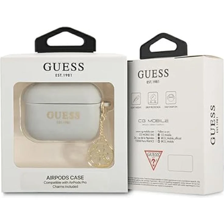 Guess GUAPLSC4EG Hülle für AirPods Pro, graues Silikondeckel der 4G Collection – Bild 3