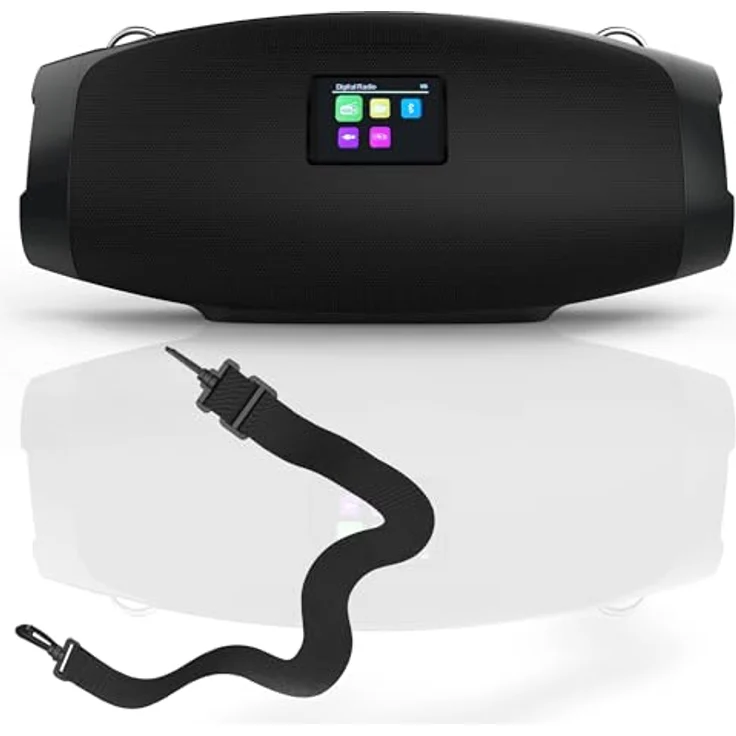 Xoro Outdoor Radio DAB 800, IP44 wasserfest, Bluetooth, Akku bis 12 Stunden, 2x10W DSP Stereoboxen, schwarz – Bild 2