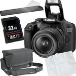 Canon EOS 2000D+EF-S 18-55mm schwarz Set Angebot, Systemkamera mit 32 GB SD Speicherkarte