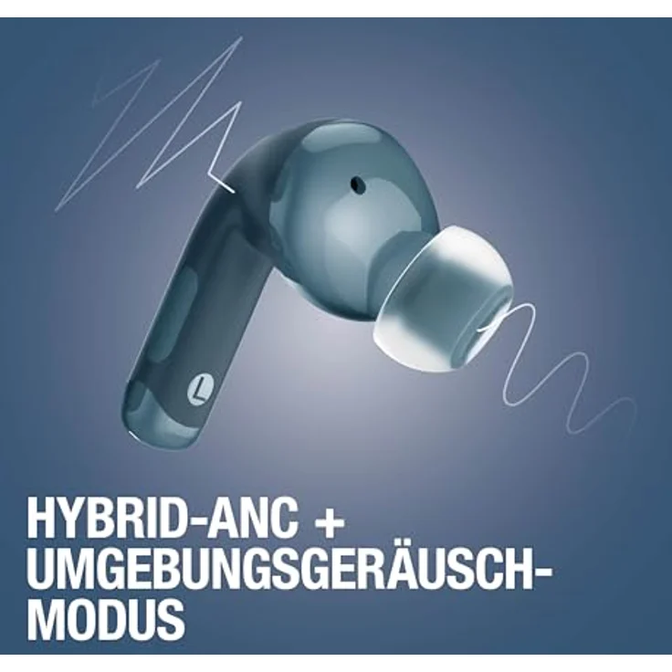 Fresh 'n Rebel Twins Fuse 2, Wireless In-Ear Kopfhörer mit Noise Cancelling, 36h Akku, Bluetooth 6.0, 2 Mikrofone, Quick Charge, spritzwassergeschützt, Steel Blue – Bild 2