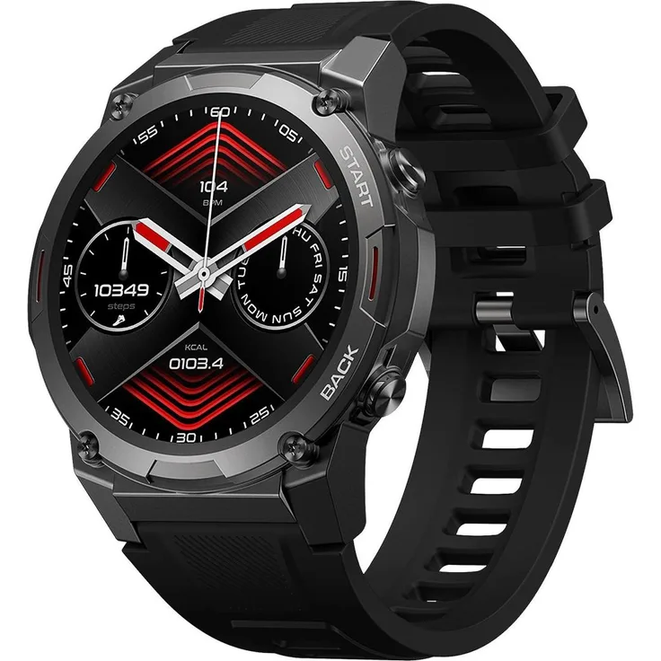 Zeblaze VIBE 7 Pro, Smartwatch mit 1,43 Zoll AMOLED-Display, militärischem Design, 3 ATM und IP69K, Herzfrequenzüberwachung, 400 mAh Akku