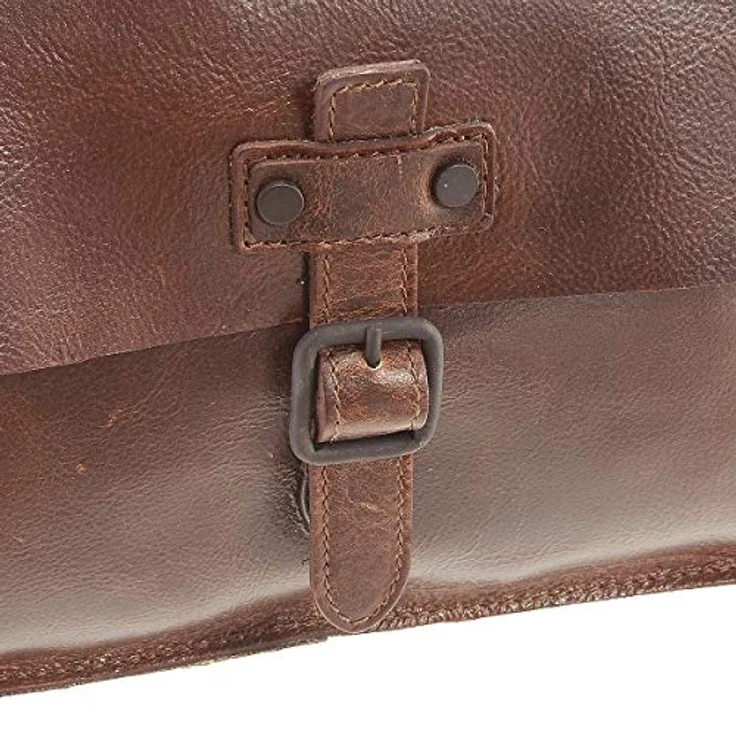 Harold's Umhängetasche Aberdeen 2908, Messengerbag S aus Rindleder, 5 Innenfächer, braun – Bild 9