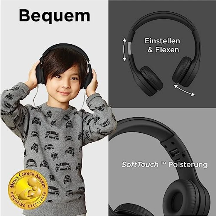 LilGadgets Connect+ Volume Begrenzte Wired Kopfhörer Mit Shareport Für Kinder Schwarz – Bild 3
