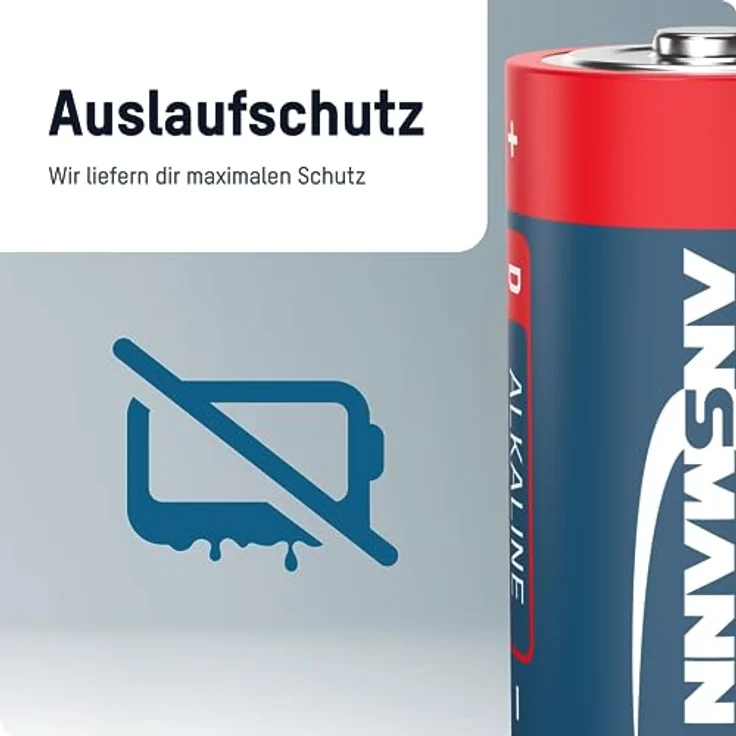 ANSMANN Batterien Mono D LR20 4 Stück 1,5V - Alkaline Batterie langlebig & auslaufsicher - Ideal für Spielzeug, LED Taschenlampe, Radio, Modellbau uvm – Bild 5