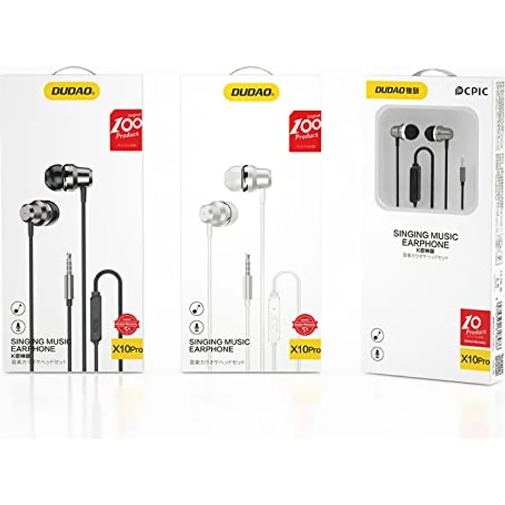Dudao X10 Pro In-Ear Headset, 3,5 mm Mini Jack, Weiß, mit Fernbedienung und Mikrofon, ergonomisches Design, klarer Sound, 1,2 m Kabel – Bild 6