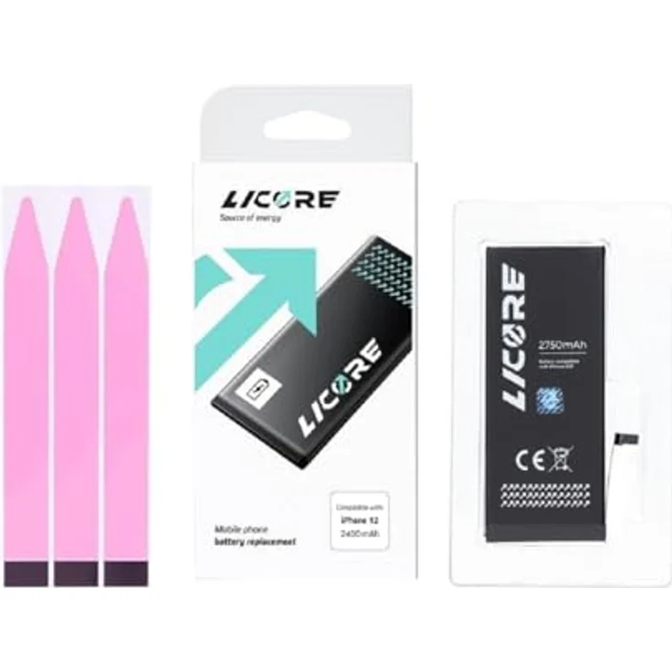 COFI 1453 Licore Akku Ersatz für iPhone 12 Mini, 2227 mAh Li-lon, 1000 Ladezyklen, hohe Qualität mit Entladungsschutz – Bild 3