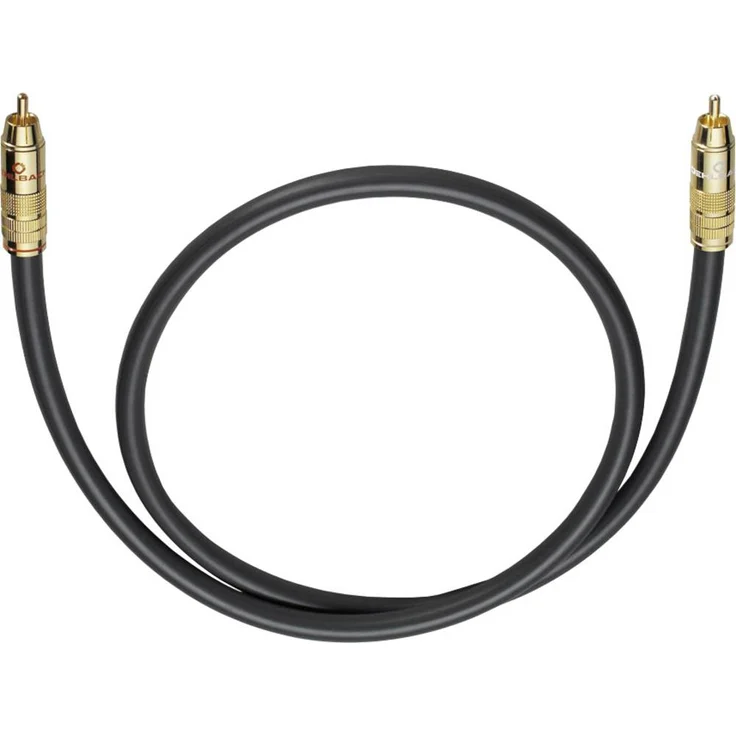 Oehlbach NF 214 SUB Cinch Audio Anschlusskabel, 1x Cinch-Stecker - 1x Cinch-Stecker, 7.00m, Anthrazit, vergoldete Steckkontakte für optimale Basswiedergabe – Bild 1