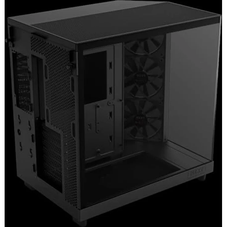 NZXT H6 Air Flow Mid Tower (ATX), PC Gehäuse, Schwarz, mit 3x 120 mm installierten vorderen Ventilatoren – Bild 3