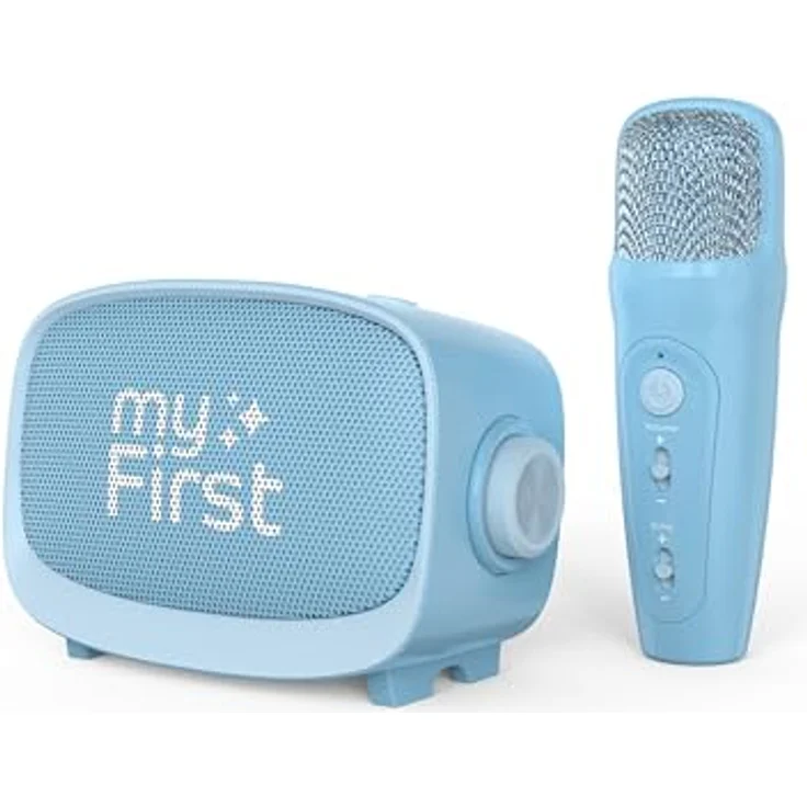 myFirst Voice 2 Tragbares Interaktives Mikrofon & Wireless-Lautsprecher, Bluetooth, mit AI-Stimmenwechseltechnologie und einstellbarer Hallkontrolle, Blau – Bild 1