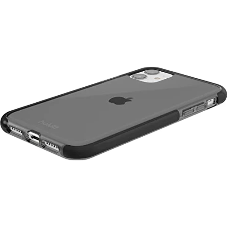 holdit Transparent Hülle für iPhone 11/XR (6,1") - Vergilbungsfrei TPU hülle - Flexiblem und Durchsichtige Handyhüllen in Getönter Farbe - Crystal Clear - Schwarz – Bild 3
