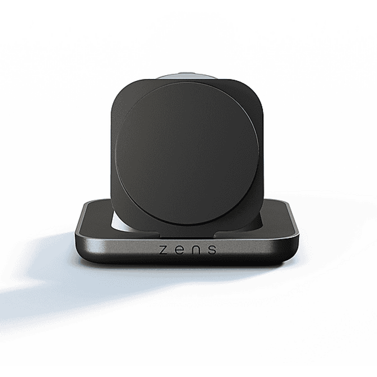 ZENS Nightstand Charger Pro 2 (Next Gen), Kabellose 2-in-1-Ladestation für Apple, Samsung, Google, Qi2 15W + 5W, Schwarz