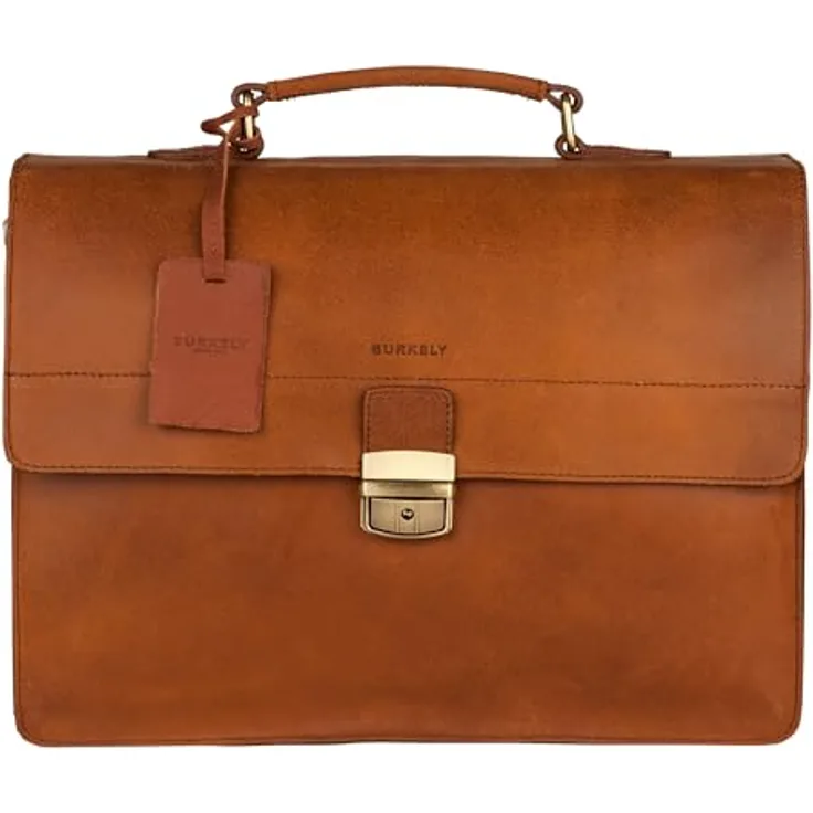 Burkely Vintage Dean Aktentasche, 100% Leder, 38 cm x 18 cm x 29 cm, braun
