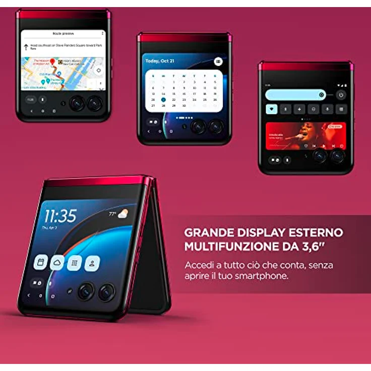 Motorola Razr 40 Ultra, 8 + 256 GB, Magenta – Bild 4