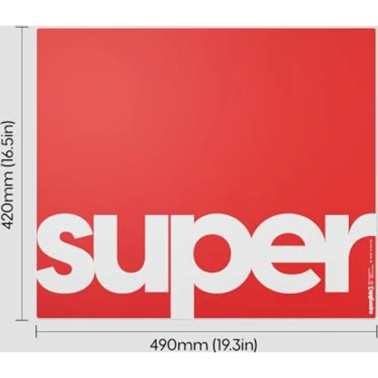 Pulsar Superglide V3 Glass Pad Type-S, großes Gaming Mauspad mit Glasoberfläche, rutschfester Unterseite und optimiert für Speed, rot – Bild 7