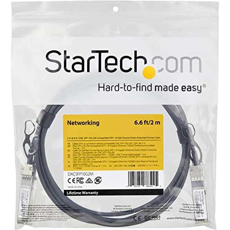 StarTech.com SFP+ Kabel (2 m, 10 GbE, Dell EMC DAC-SFP-10G-2M kompatibles SFP+ Kabel, Passives Kupfer DAC Kabel, Mini-GBIC) – Bild 4