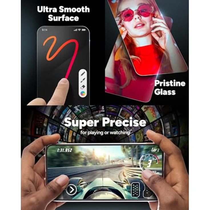 ZAGG InvisibleShield Glass Elite, Displayschutz für Samsung Galaxy S24 Plus [6.2-Inch], Transparent, kratzfest, schmutzabweisend, lange haltbar, einfache Installation – Bild 5