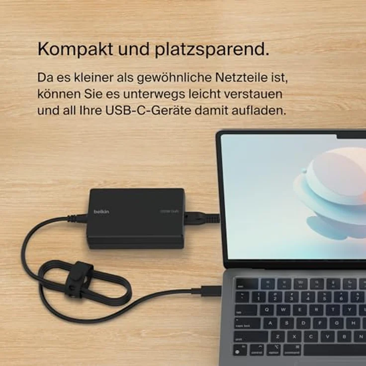Belkin USB-C GaN Netzteil 100W Power Delivery, Notebook Netzteil mit 2,5 m Kabel, Schwarz – Bild 9
