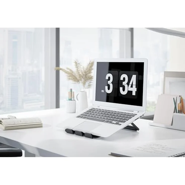 AmazonBasics - Faltbarer Laptop-Ständer aus Aluminium für Laptops bis zu 38,1 cm (15 Zoll), Schwarz – Bild 5